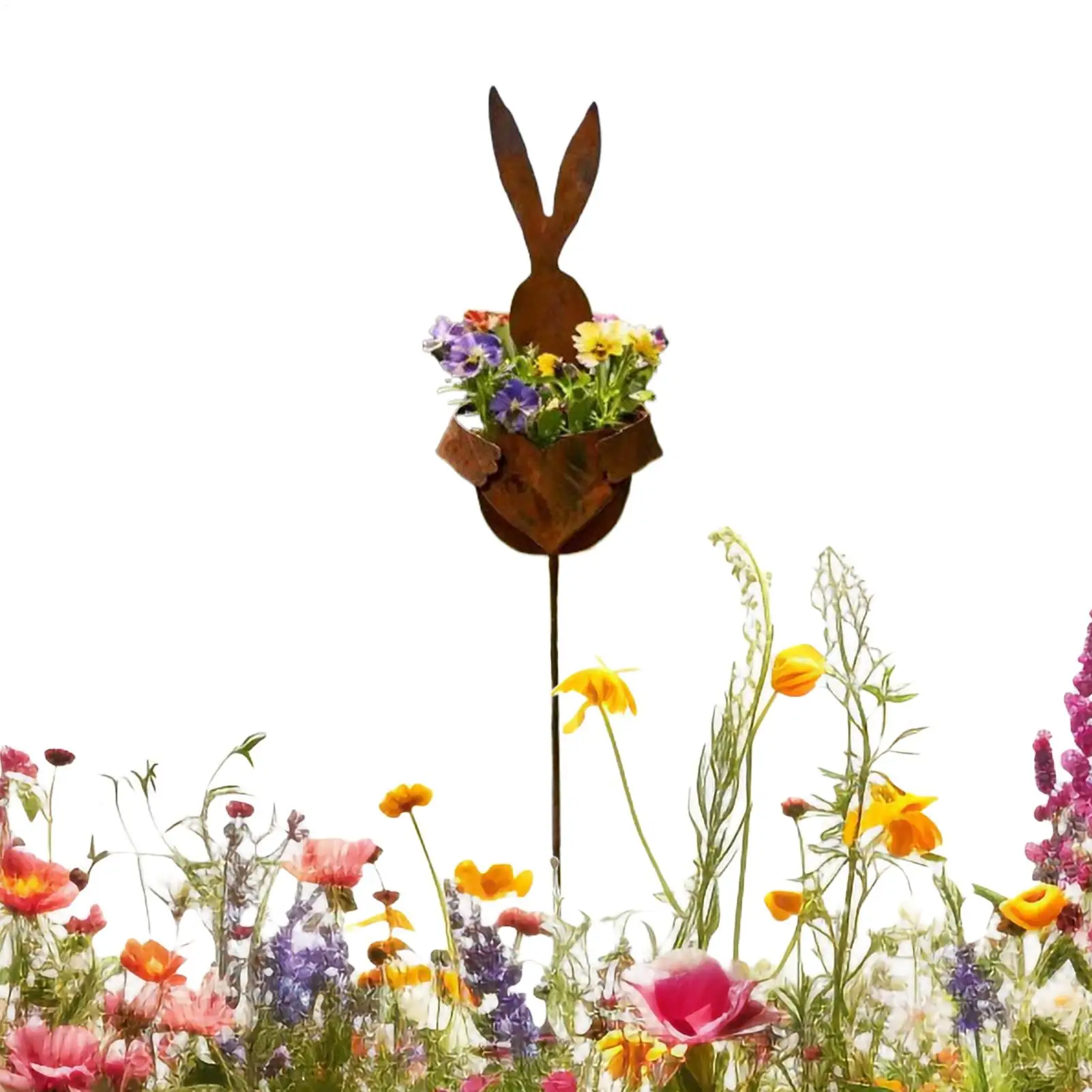 Винтажная металлическая подставка для цветочного горшка в виде кролика, металлическая садовая табличка с кроликом на Пасху, винтажная металлическая табличка для цветочного горшка в форме кролика
Винтажная металлическая подставка для цветочного горшка в виде кролика, металлическая садовая табличка с кроликом на Пасху, винтажная металлическая табличка для цветочного горшка в форме кролика