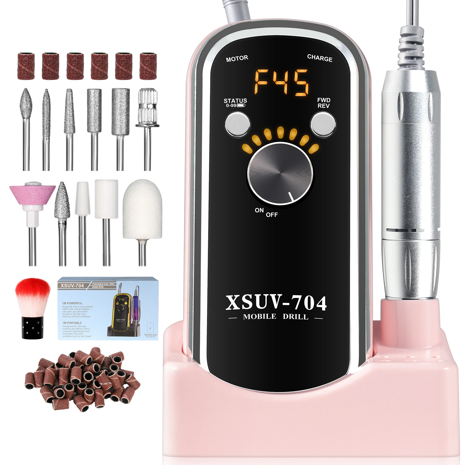 Professional 45000RPM Electric Nail File Rechargeable Electric Nail Drill Low Noise Nail Sander File for Manicure Salon Tool
Professional 45000RPM Electric Nail File Rechargeable Electric Nail Drill Low Noise Nail Sander File for Manicure Salon Tool