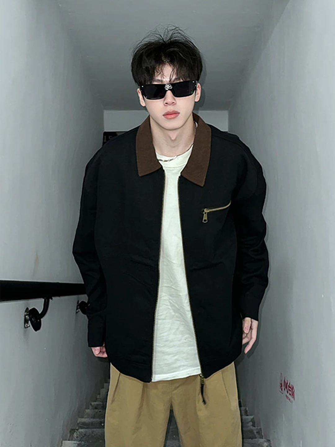 American Waed Canvas ort Jaet Men's Spring Color Colion Collar Workwear Detroit Sle Zipper Closure Long Sve Coat
American Waed Canvas ort Jaet Men's Spring Color Colion Collar Workwear Detroit Sle Zipper Closure Long Sve Coat