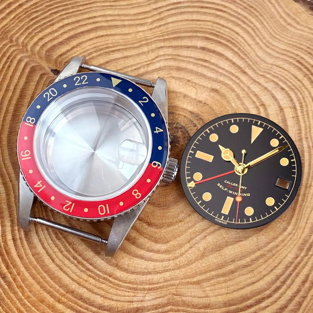 38mm Stainless Steel 200M Diving Watch Case Blue Red Purple Brown Fit NH34 GMT Sapphire Glass Acrylic Insert 120 Click Bezel
38mm Stainless Steel 200M Diving Watch Case Blue Red Purple Brown Fit NH34 GMT Sapphire Glass Acrylic Insert 120 Click Bezel