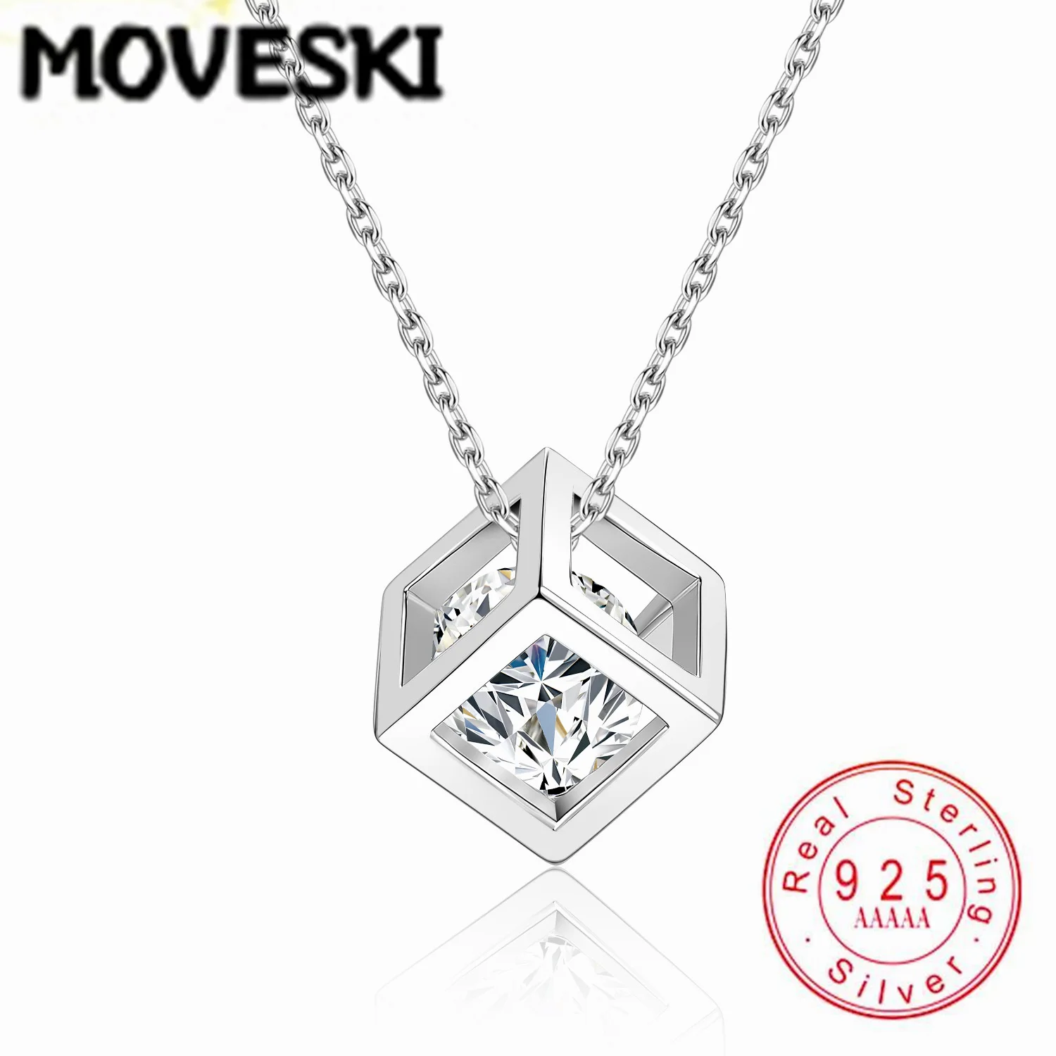 1CT Moissanite Cube Pendant Necklace 925 Sterling Silver Sparkling Geometric Love Cube Fine Jewelry for Women
1CT Moissanite Cube Pendant Necklace 925 Sterling Silver Sparkling Geometric Love Cube Fine Jewelry for Women