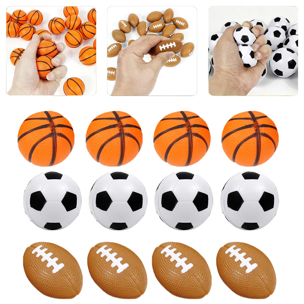 12Pcs/Set Squeeze Ball Toy Stress Balls Football Basketball 4/5.2cm Funny Toy Bouncy Balls Elastic Rubber Balls for Kids Boys
12Pcs/Set Squeeze Ball Toy Stress Balls Football Basketball 4/5.2cm Funny Toy Bouncy Balls Elastic Rubber Balls for Kids Boys