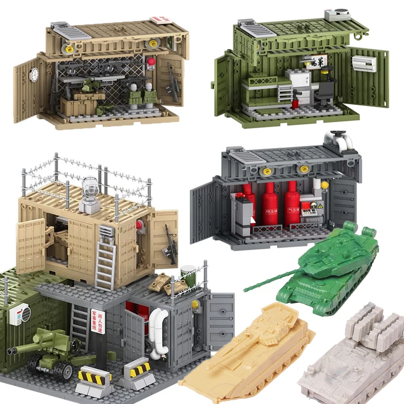 MOC WW2 Military Camp Base Scene Building Blocks Equipment Warehouse Container Barracks DIY Boy Fire Pump Room Model Bricks Toys
MOC WW2 Military Camp Base Scene Building Blocks Equipment Warehouse Container Barracks DIY Boy Fire Pump Room Model Bricks Toys