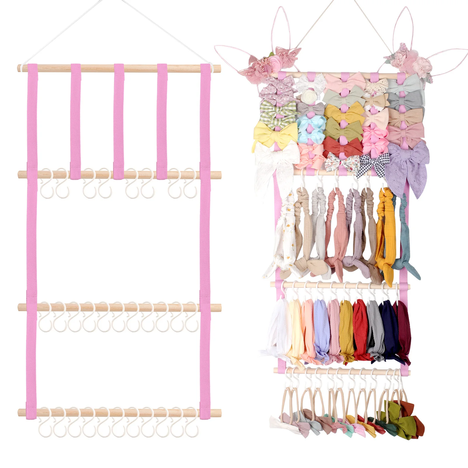 ncmama Headband Holder Hair Bows Organizer for Girls Baby Headbands Hair Accessories Organizer Storage Wall Hanging Decoration
ncmama Headband Holder Hair Bows Organizer for Girls Baby Headbands Hair Accessories Organizer Storage Wall Hanging Decoration