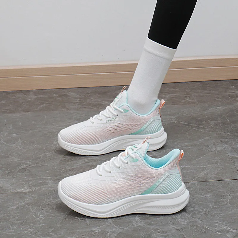 2025 Spring Women's Shoes Korean Style Breathable Knit Sneakers Fashionable Student Running Shoes Lace Up Casual Shoes for Women
2025 Spring Women's Shoes Korean Style Breathable Knit Sneakers Fashionable Student Running Shoes Lace Up Casual Shoes for Women