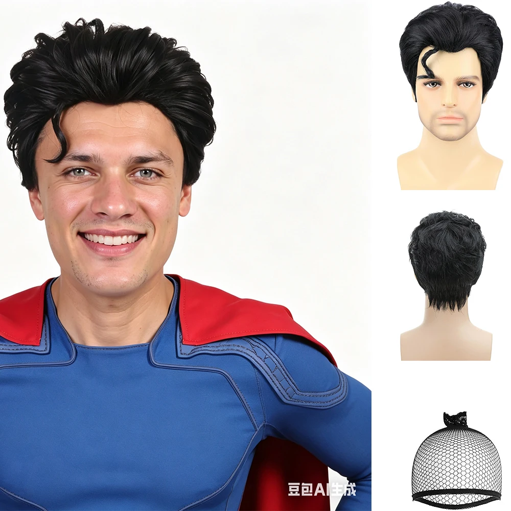 Synthetic Hair Wig Super Rocker Cosplay Wig for Man Adult Short Black Fiber for Halloween Funny Costume Daily Party Use
Synthetic Hair Wig Super Rocker Cosplay Wig for Man Adult Short Black Fiber for Halloween Funny Costume Daily Party Use