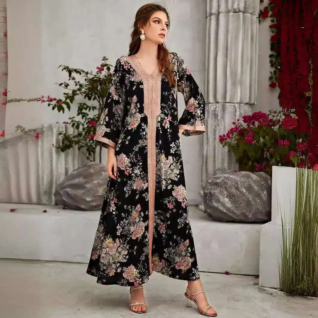 Arab Women's Dress, Long Skirt, Elegant and Luxurious Printed Dress, Abaya Robe Abaya Ramadan Dubai Luxury Islam Elegant
Arab Women's Dress, Long Skirt, Elegant and Luxurious Printed Dress, Abaya Robe Abaya Ramadan Dubai Luxury Islam Elegant