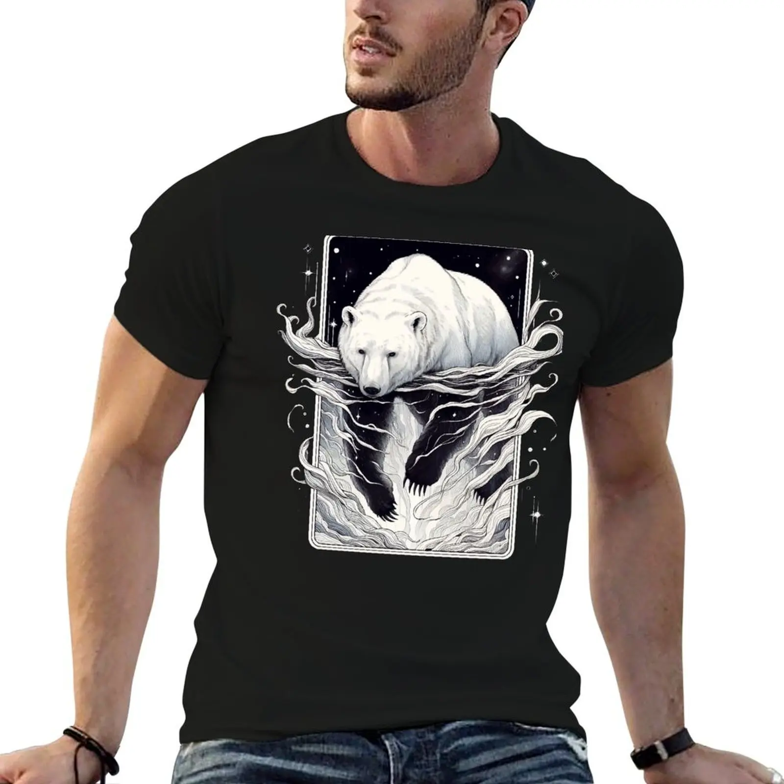 men casual man T-Shirt Black t shirts for man Polar Bear White for shirts cotton Monochromatic And funny t
men casual man T-Shirt Black t shirts for man Polar Bear White for shirts cotton Monochromatic And funny t