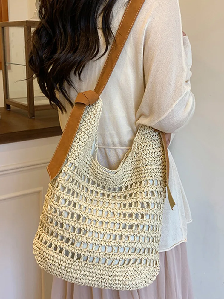 Large Capacity Straw Woven Bag for Women 2025 New Summer Rattan Woven Underarm Satchel Hollow Crochet Beach Bags Casual Handbags
Large Capacity Straw Woven Bag for Women 2025 New Summer Rattan Woven Underarm Satchel Hollow Crochet Beach Bags Casual Handbags