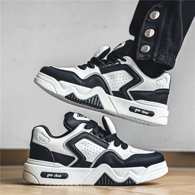 Men's High Top Fashion Leather Sneakers Comfortable Man Running Shoes Outdoor Non-slip Breathable Men Shoes zapatillas hombre
Men's High Top Fashion Leather Sneakers Comfortable Man Running Shoes Outdoor Non-slip Breathable Men Shoes zapatillas hombre