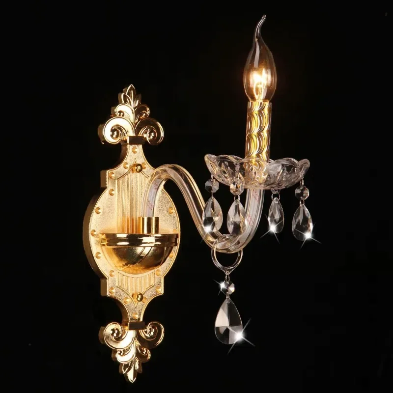 Retro Crystal Wall Lamp Led Gold Aluminum Candle Wall Lamp Bed Wall Lamp Bedroom Household Lighting
Retro Crystal Wall Lamp Led Gold Aluminum Candle Wall Lamp Bed Wall Lamp Bedroom Household Lighting