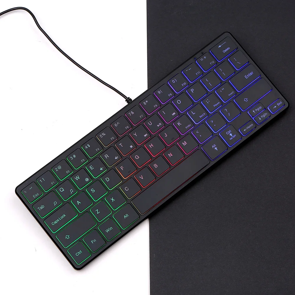Wired 64-key Keyboard Compact Film Keypad Lightweight Backlit Keyboard One Lighting Mode Plug N Play Portable Black Keyboard
Wired 64-key Keyboard Compact Film Keypad Lightweight Backlit Keyboard One Lighting Mode Plug N Play Portable Black Keyboard