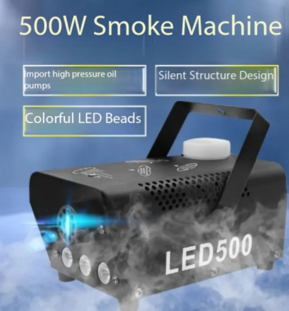 Stage smoke machine 500w colorful led air column water mist machine small portable bar wedding performance stage lighting
Stage smoke machine 500w colorful led air column water mist machine small portable bar wedding performance stage lighting