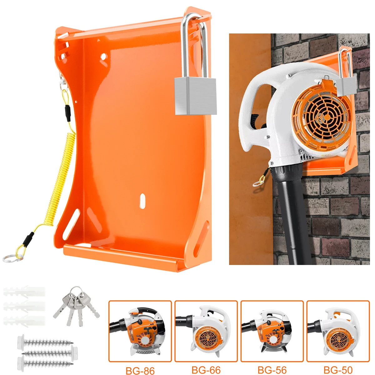 Air Blower Storage Rack Handheld Leaf Blower Hanger Blower Wall Mount Bracket compatible with BG-50 BG-56 BG-66 BG-86 blowers
Air Blower Storage Rack Handheld Leaf Blower Hanger Blower Wall Mount Bracket compatible with BG-50 BG-56 BG-66 BG-86 blowers