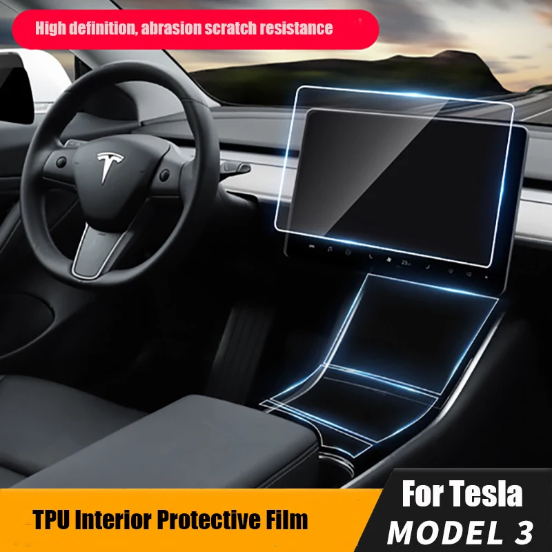 For Tesla Model 3 Accessories Car Interior Scratch-proof Transparent Protective Film TPU Waterproof Car Repair Sticker
For Tesla Model 3 Accessories Car Interior Scratch-proof Transparent Protective Film TPU Waterproof Car Repair Sticker