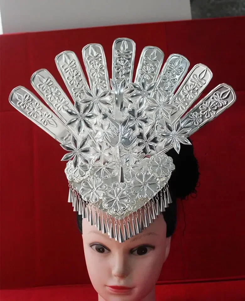 women's miao clothing silver head decoration miao hat minority dance accessories minority cosplay head wear
women's miao clothing silver head decoration miao hat minority dance accessories minority cosplay head wear