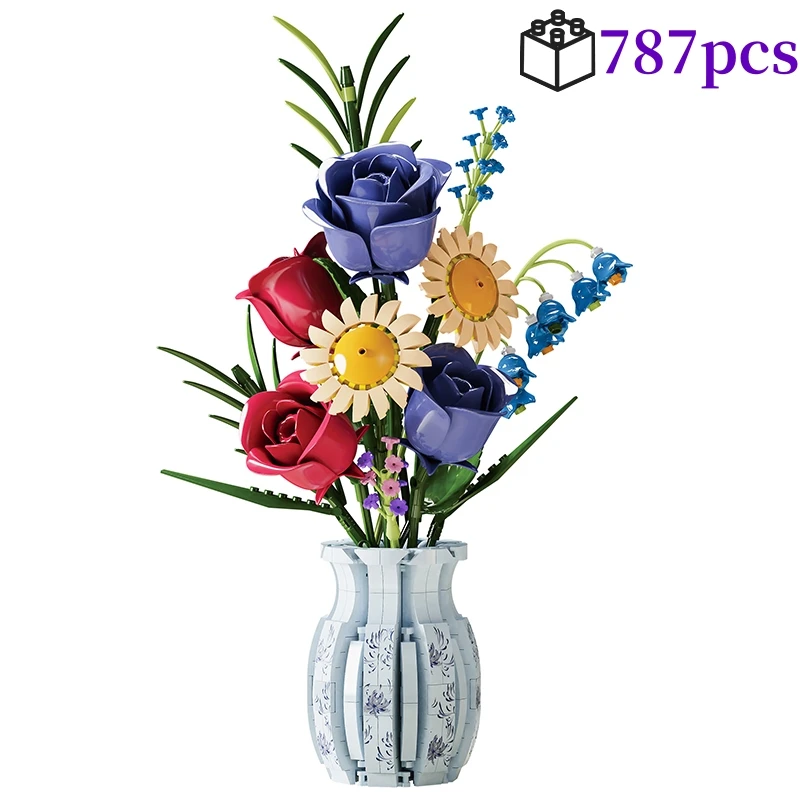 2025 Rose Bouquet Building Blocks Set MOC Flower Plant Model With Vase Desktop Decoration Diy Toy For Kids Holiday Gifts 787PCS
2025 Rose Bouquet Building Blocks Set MOC Flower Plant Model With Vase Desktop Decoration Diy Toy For Kids Holiday Gifts 787PCS