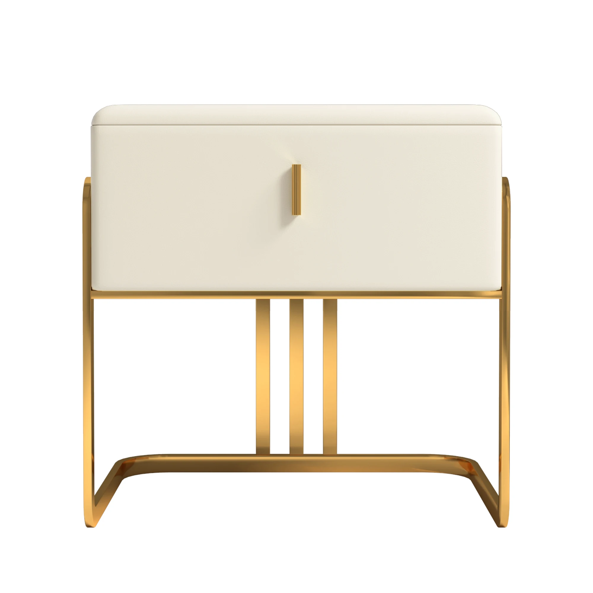 Luxury Design Modern Bedroom Furniture PU Leather Night Table Bedside Bed Table Golden Nightstand
Luxury Design Modern Bedroom Furniture PU Leather Night Table Bedside Bed Table Golden Nightstand