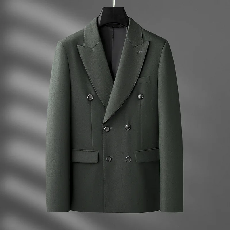Мужской корейский вариант, облегающий тренд, красивый повседневный универсальный маленький костюм, цельный деловой двубортный пиджак
Мужской корейский вариант, облегающий тренд, красивый повседневный универсальный маленький костюм, цельный деловой двубортный пиджак