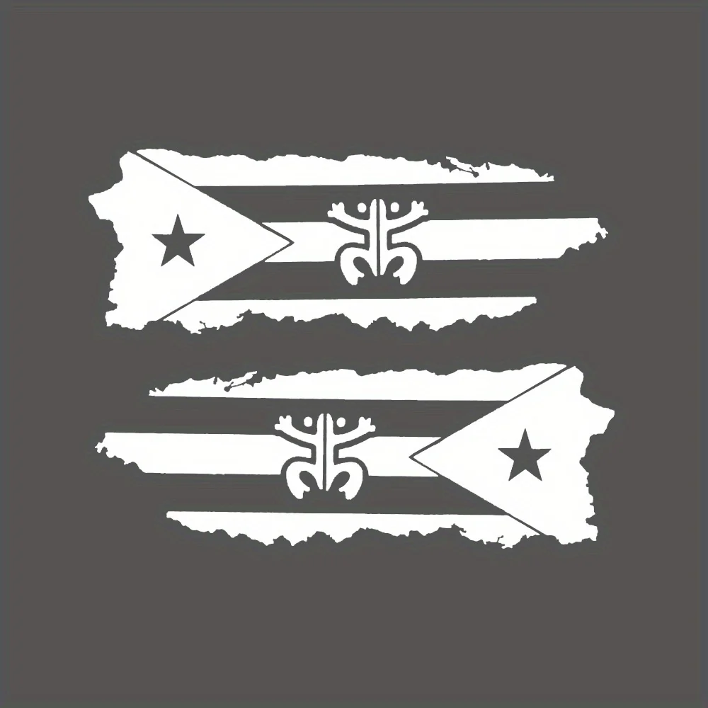 Vinyl Decal of The Puerto Rico Flag in a 2D Flat Design-A Striking Black And White Car Sticker Featuring a Star Stripe Pattern
Vinyl Decal of The Puerto Rico Flag in a 2D Flat Design-A Striking Black And White Car Sticker Featuring a Star Stripe Pattern