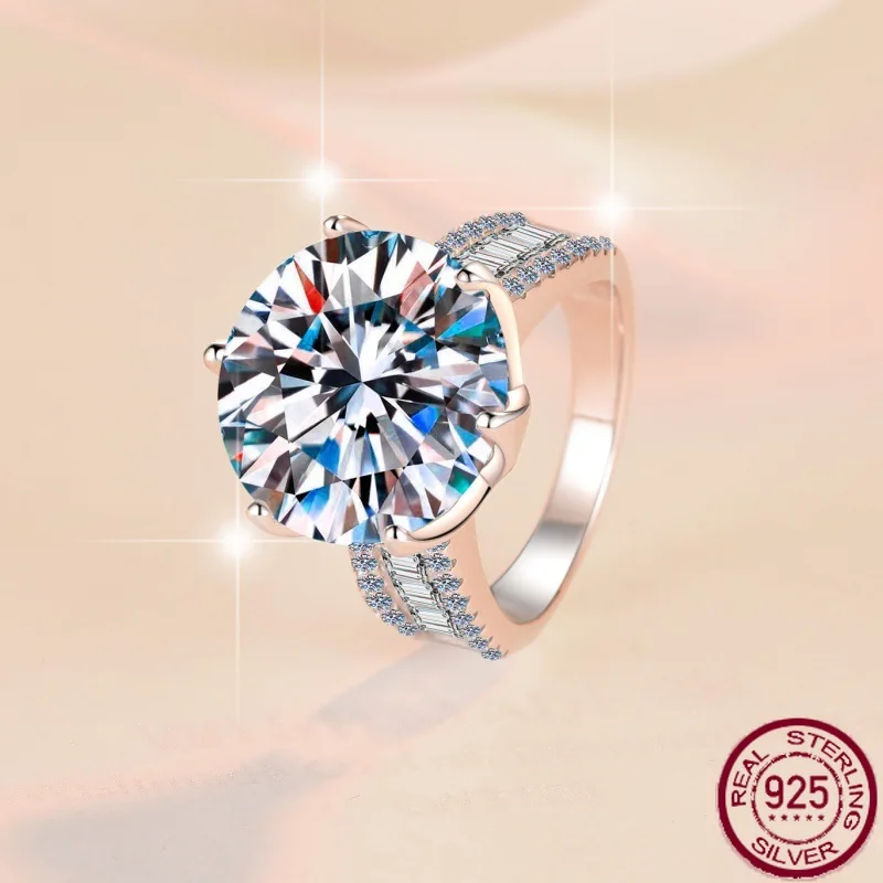 New 10 carat moissanite ring setting, high-end feeling, light luxury S925 pure silver ring for women, wedding
New 10 carat moissanite ring setting, high-end feeling, light luxury S925 pure silver ring for women, wedding