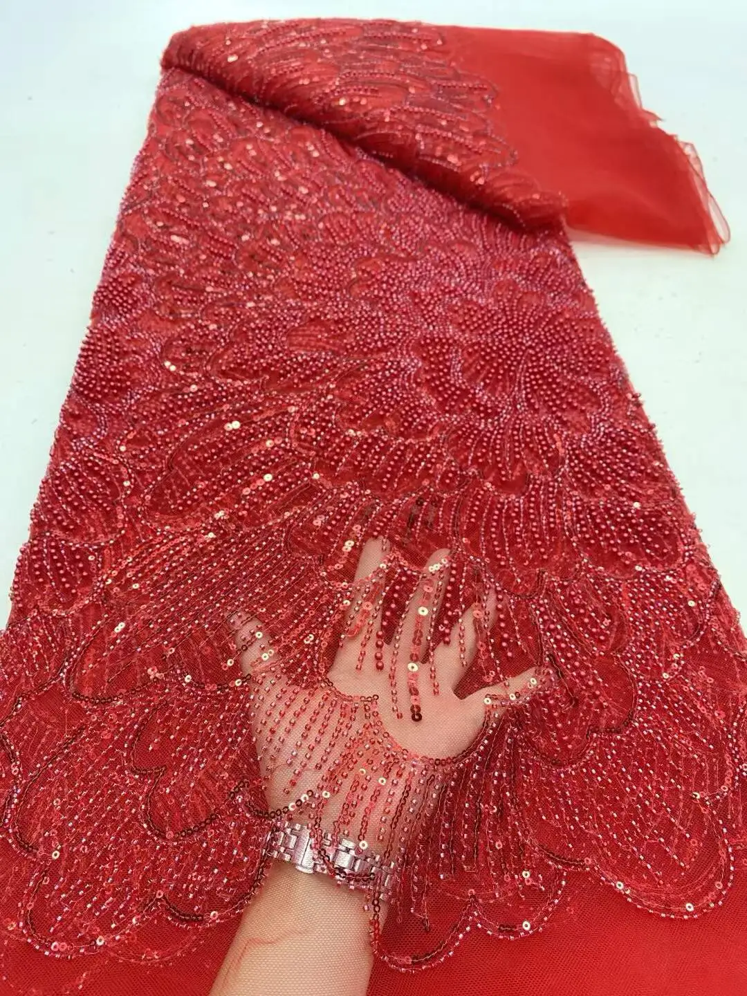 2026 Luxury French African Handmade Embroidery Crystal Beads Lace High Quality Nigerian Sequin Lace Fabric For Wedding Dress
2026 Luxury French African Handmade Embroidery Crystal Beads Lace High Quality Nigerian Sequin Lace Fabric For Wedding Dress