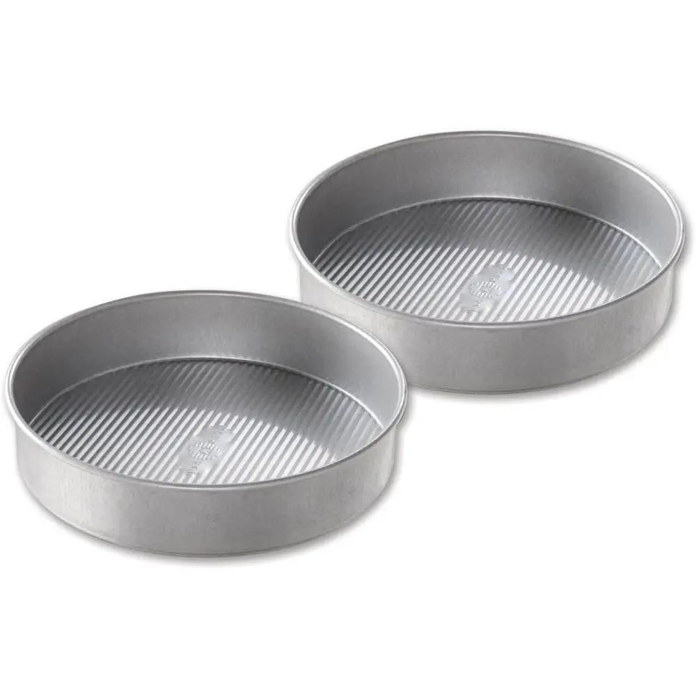 Round Cake Pan, 9 inch, Nonstick & Quick Release Coating, Aluminized Steel, Set of 2
Round Cake Pan, 9 inch, Nonstick & Quick Release Coating, Aluminized Steel, Set of 2