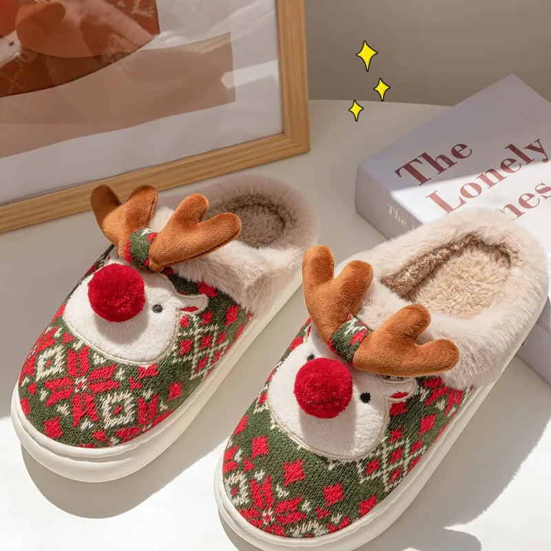 Winter New Christmas Cotton Mop Home Cute Elk Anti Slip Plush Comfortable Soft Outer Cotton Slippers
Winter New Christmas Cotton Mop Home Cute Elk Anti Slip Plush Comfortable Soft Outer Cotton Slippers