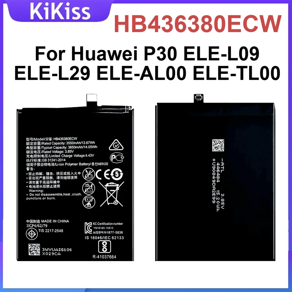 HB 436380 Литий-ионный аккумулятор ECW для Huawei P30 ELE-L09 ELE-L29 ELE-AL00 ELE-TL00
HB 436380 Литий-ионный аккумулятор ECW для Huawei P30 ELE-L09 ELE-L29 ELE-AL00 ELE-TL00