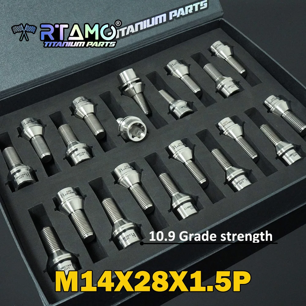 RTAMO Титановый болт M14X28X1.5P Винт ступицы колеса автомобиля 20 шт.
RTAMO Титановый болт M14X28X1.5P Винт ступицы колеса автомобиля 20 шт.