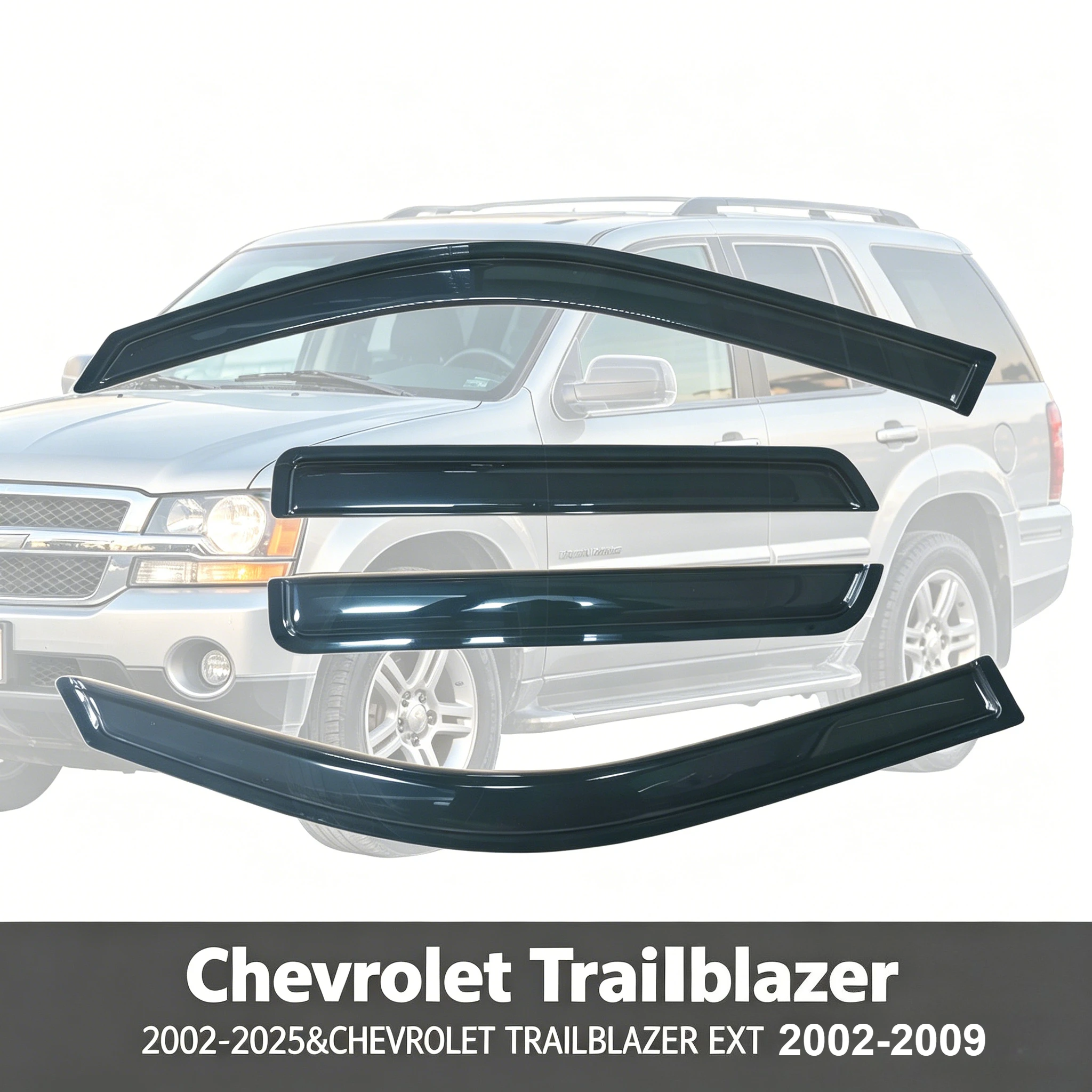 Для Chevrolet Trailblazer 2002-2023 и EXT 2002-2009: черные тонированные дефлекторы окон, защита от дождя, вентиляционные козырьки, накладки на двери, защитные навесы
Для Chevrolet Trailblazer 2002-2023 и EXT 2002-2009: черные тонированные дефлекторы окон, защита от дождя, вентиляционные козырьки, накладки на двери, защитные навесы