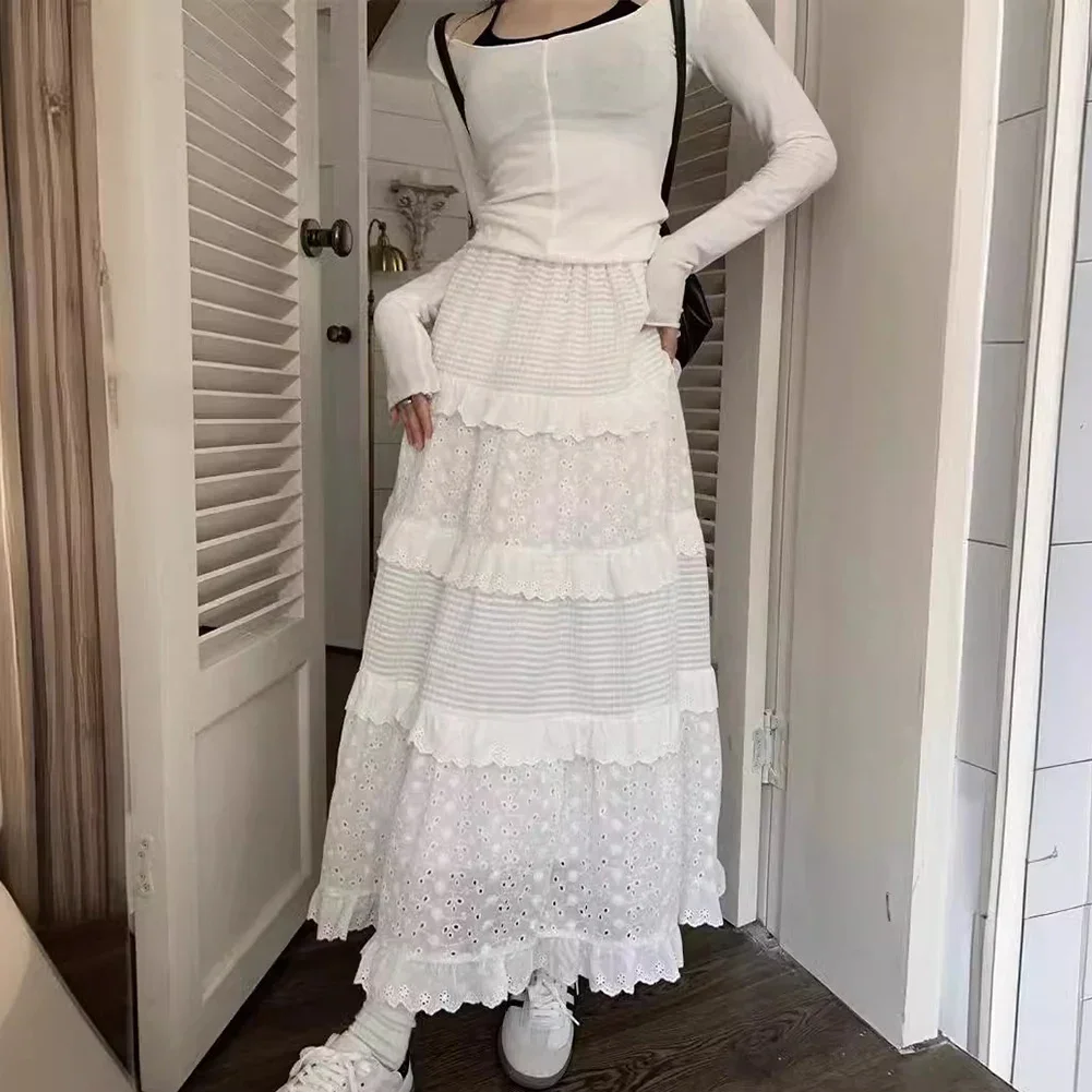Spring 2025 Women's Fashion Hollow Crochet A Line Long Skirt with Comfortable High Waist Ideal for Any Occasion
Spring 2025 Women's Fashion Hollow Crochet A Line Long Skirt with Comfortable High Waist Ideal for Any Occasion