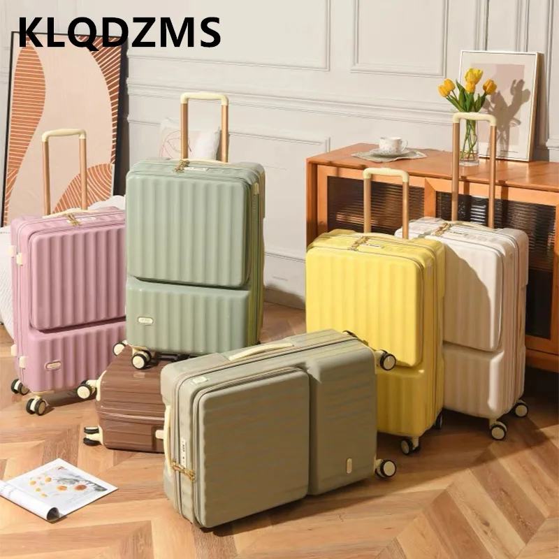 KLQDZMS 20/24-дюймовый чемодан-тележка с USB-зарядкой, дорожная сумка для ноутбука, ручная кладь с фронтальным открытием
KLQDZMS 20/24-дюймовый чемодан-тележка с USB-зарядкой, дорожная сумка для ноутбука, ручная кладь с фронтальным открытием