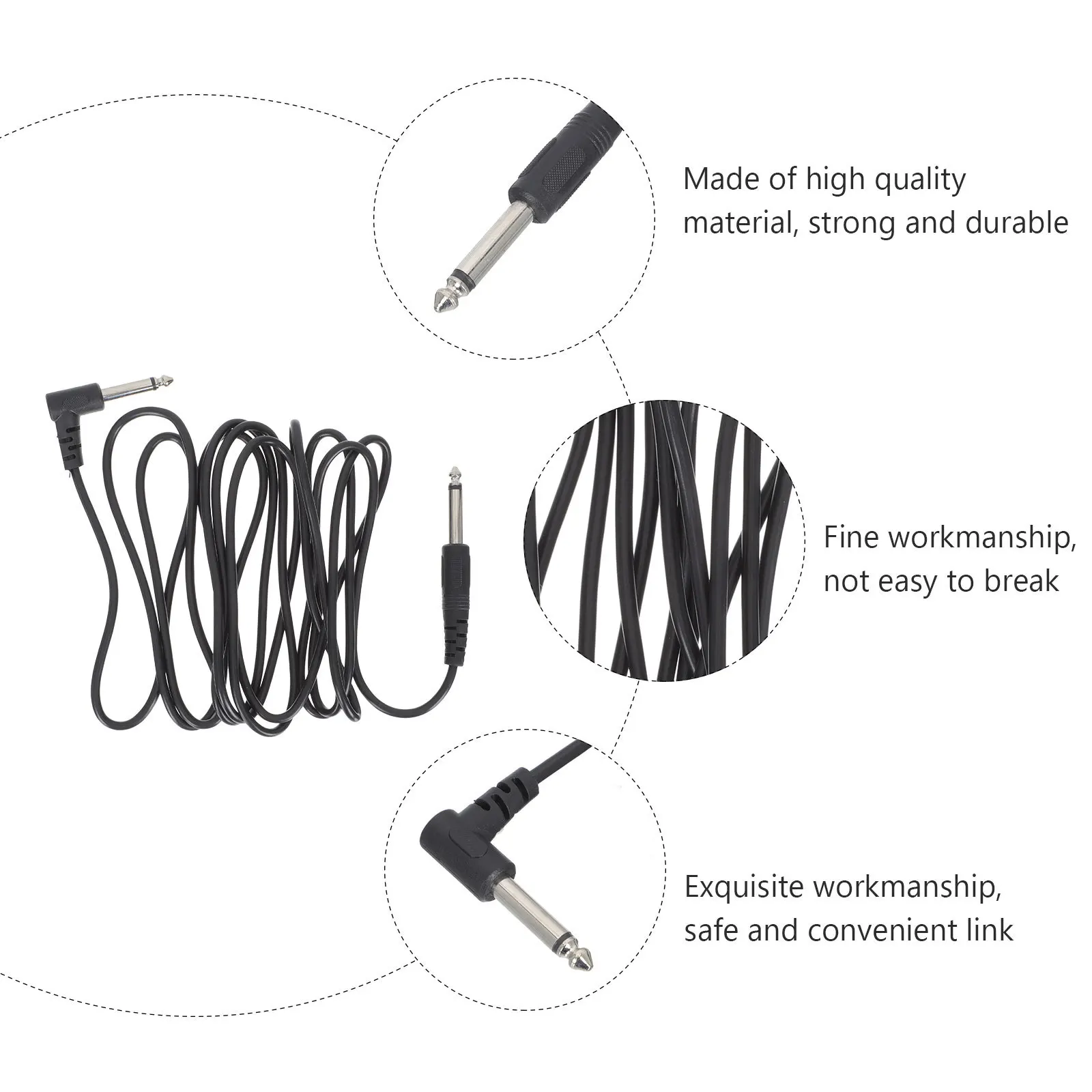 3Pcs 6.35mm Audio Wire for Electric Guitar Universal Speaker Connection Cable High Quality Sound Transmission Use
3Pcs 6.35mm Audio Wire for Electric Guitar Universal Speaker Connection Cable High Quality Sound Transmission Use