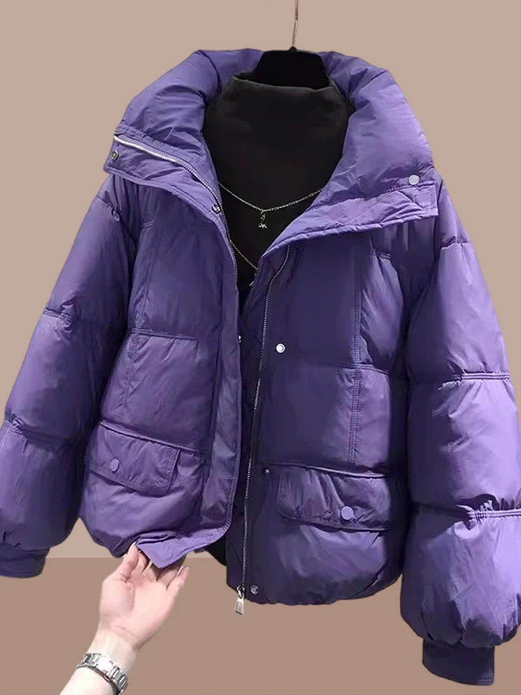 Women's Cotton Jacket Thickened Fleece Lined Short Style Autumn Winter Fashion Commute Style Zipper Closure Duck down Filling
Women's Cotton Jacket Thickened Fleece Lined Short Style Autumn Winter Fashion Commute Style Zipper Closure Duck down Filling