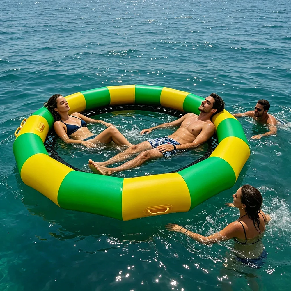 10FT 8FT Inflatable Water Hammock PVC Airtight Round Floating Platform for Adults Summer Water Outdoor Sport Lake Sea Pool Party
10FT 8FT Inflatable Water Hammock PVC Airtight Round Floating Platform for Adults Summer Water Outdoor Sport Lake Sea Pool Party