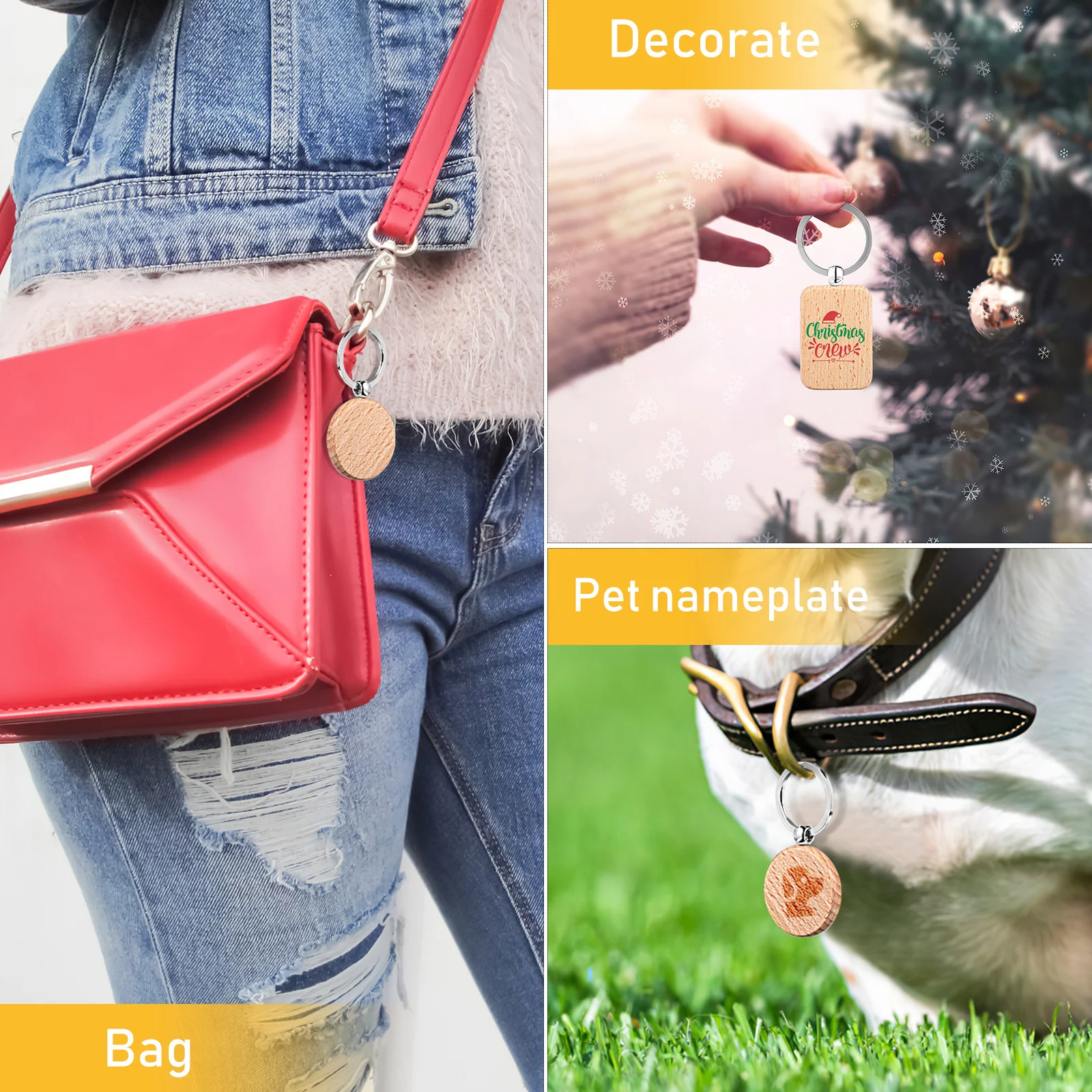 10Pcs Wooden Tag Keychains Set Round Rectangle Pendants for Crafting Etching Carving Painting DIY Gifts Family Friends
10Pcs Wooden Tag Keychains Set Round Rectangle Pendants for Crafting Etching Carving Painting DIY Gifts Family Friends