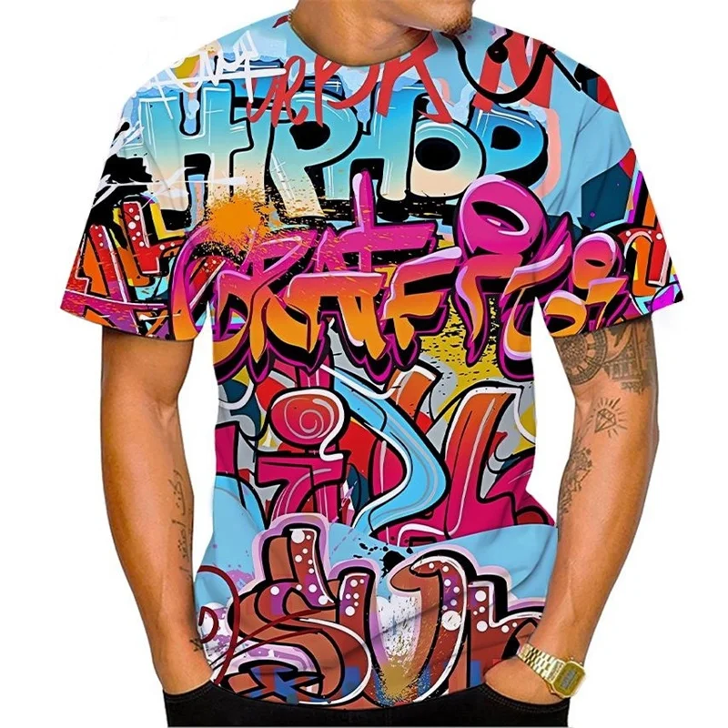 Graffiti Streetwear T Shirts For Men 3D Printed Oversized T-shirt Hip Hop Cool Casual Popular Short-sleeved Breathable Clothing
Graffiti Streetwear T Shirts For Men 3D Printed Oversized T-shirt Hip Hop Cool Casual Popular Short-sleeved Breathable Clothing
