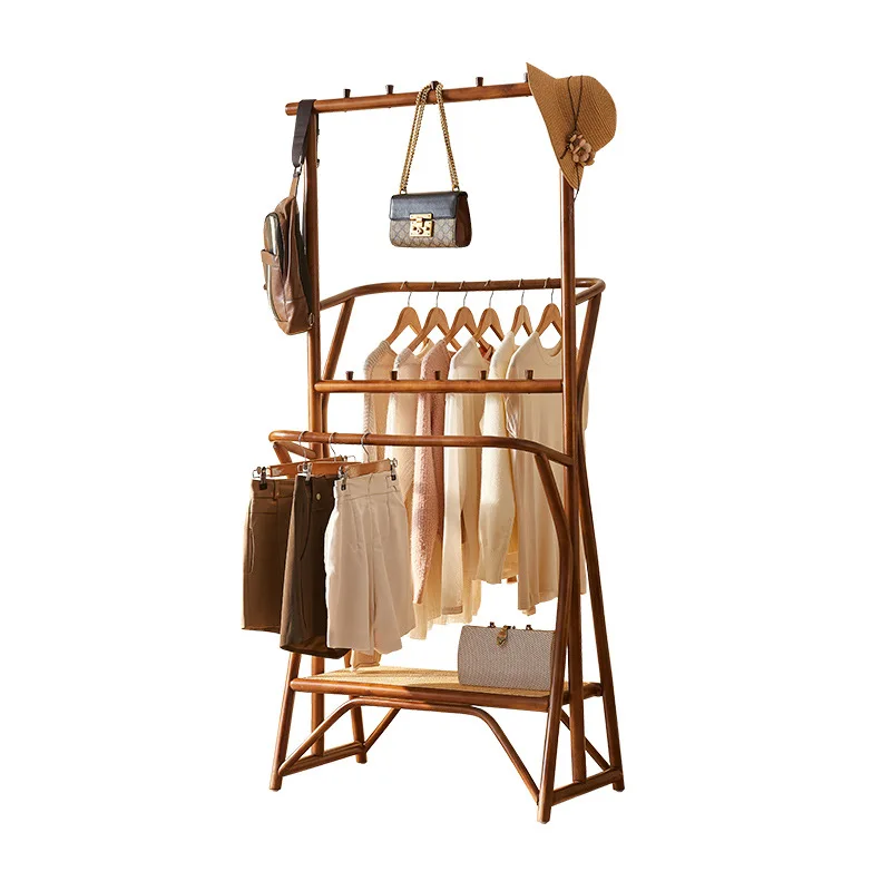 Nordic solid wood coat rack Modern simple designer B & B rattan hanger Multifunctional storage rack
Nordic solid wood coat rack Modern simple designer B & B rattan hanger Multifunctional storage rack
