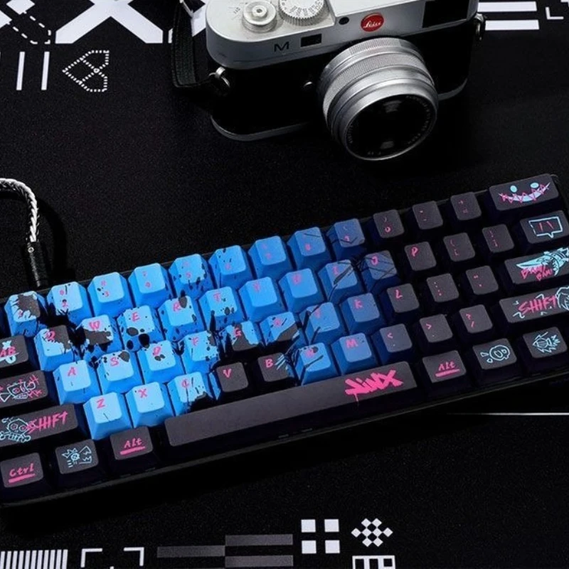 Jinx Theme 131 Keys Keycap Set for Mechanical Keyboard PBT Material Gaming Durable Keycaps Thermal Sublimation Technology
Jinx Theme 131 Keys Keycap Set for Mechanical Keyboard PBT Material Gaming Durable Keycaps Thermal Sublimation Technology