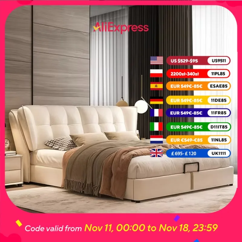 Luxury Waterproof Double Bed Comforter Princess Bedframe Storage Queen Double Bed Full Size Frames Camas De Casal Home Furniture
Luxury Waterproof Double Bed Comforter Princess Bedframe Storage Queen Double Bed Full Size Frames Camas De Casal Home Furniture