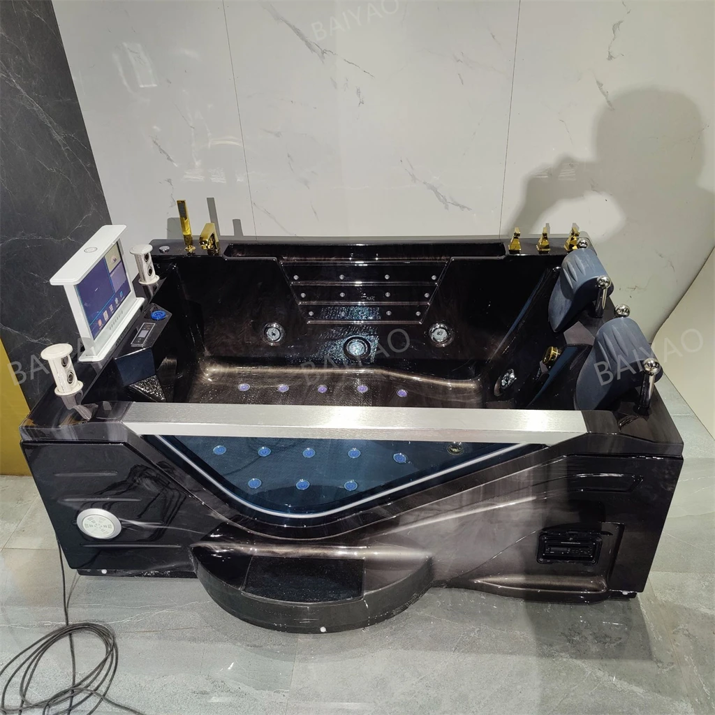 Лидер продаж, современная черная акриловая ванна Jacuzzis для спа, 1,9 м, с экологически чистым сливом, массажным воздушным пузырьком, ванны для замачивания в отеле
Лидер продаж, современная черная акриловая ванна Jacuzzis для спа, 1,9 м, с экологически чистым сливом, массажным воздушным пузырьком, ванны для замачивания в отеле