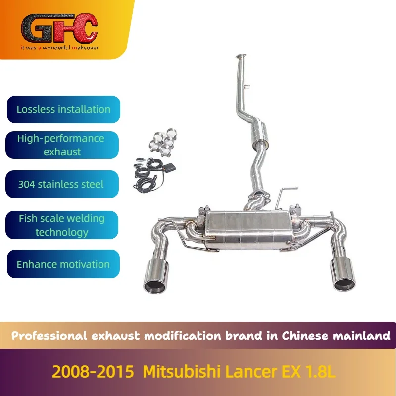 GFC Catback Exhaust System for Mitsubishi Lancer EX 1.8L 2008-2015 High-Performance Variable Valve with Muffler And Tips
GFC Catback Exhaust System for Mitsubishi Lancer EX 1.8L 2008-2015 High-Performance Variable Valve with Muffler And Tips