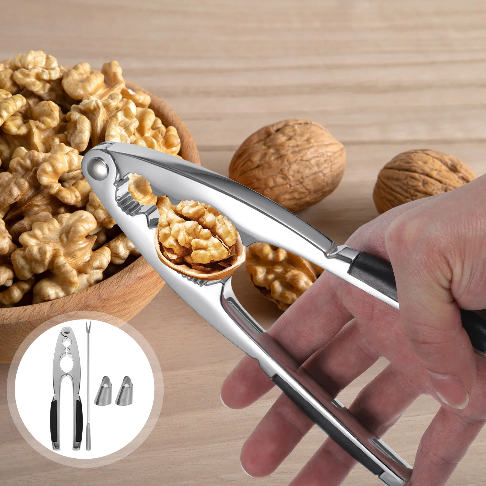 1 Set Stainless Steel Household Walnut Clip Nutcracker Tool Anti-Slip Texture Home Opening Sheller Shell Plier Dried
1 Set Stainless Steel Household Walnut Clip Nutcracker Tool Anti-Slip Texture Home Opening Sheller Shell Plier Dried