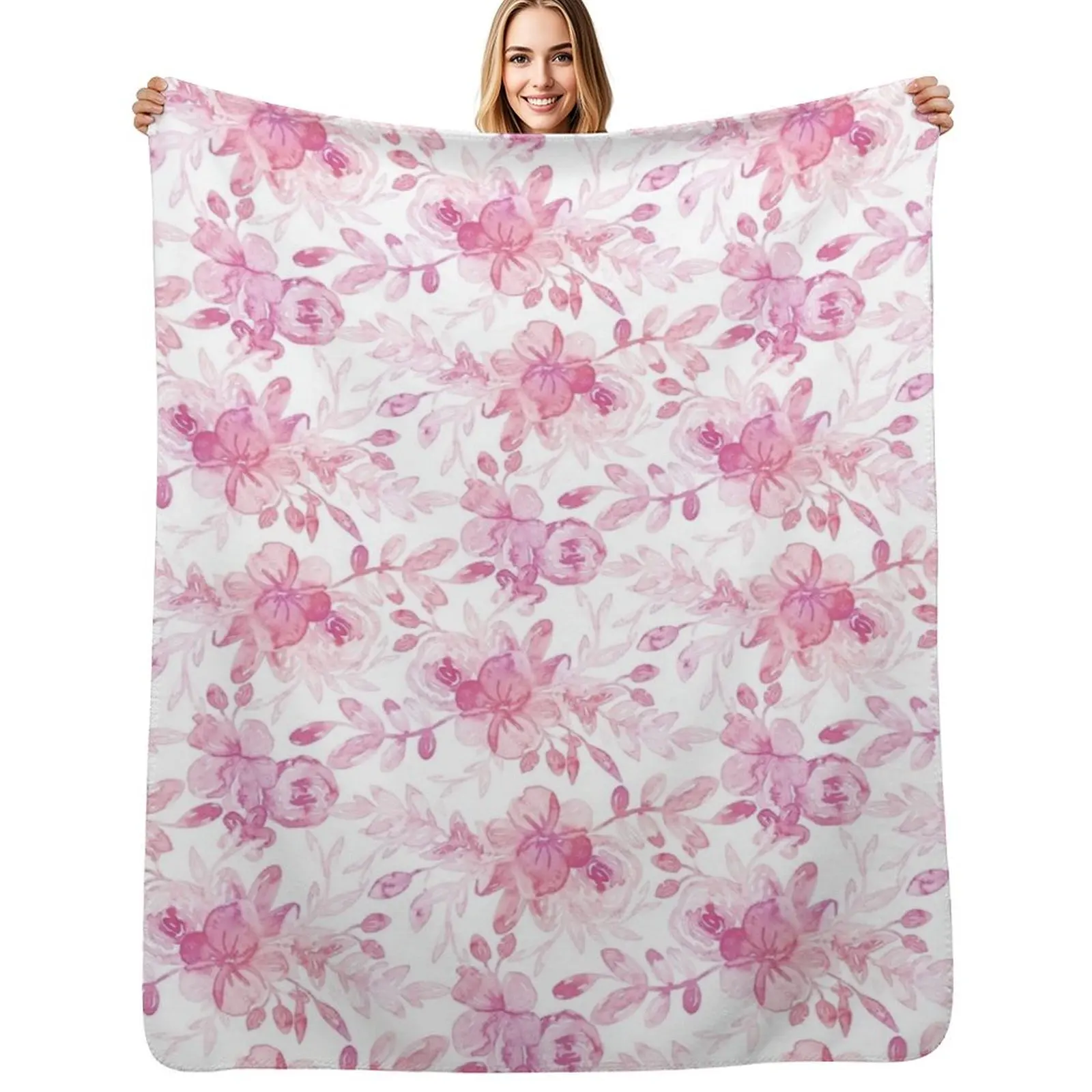 Simple Soft Watercolor Chintz in Pastel Pink on White Throw Blanket Soft Cozy Blanket for Pet Kids Adults
Simple Soft Watercolor Chintz in Pastel Pink on White Throw Blanket Soft Cozy Blanket for Pet Kids Adults
