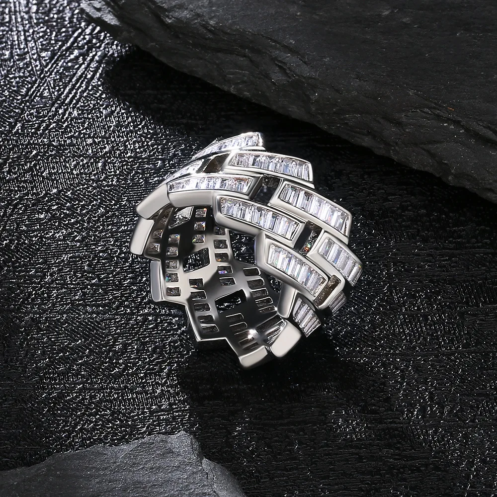 European and American Cross-border Ins Style Zirconia Rhomboid Ring New Personality Jewelry Ring Silver Hip-hop Ring Wholesale
European and American Cross-border Ins Style Zirconia Rhomboid Ring New Personality Jewelry Ring Silver Hip-hop Ring Wholesale