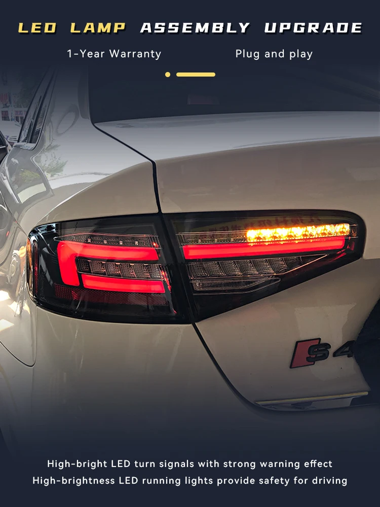 Автомобильные задние фонари для Audi A4L 2013-2016, задний фонарь, светодиодный DRL, динамический сигнал, стоп-сигнал, задние фонари, автоинструменты, аксессуары
Автомобильные задние фонари для Audi A4L 2013-2016, задний фонарь, светодиодный DRL, динамический сигнал, стоп-сигнал, задние фонари, автоинструменты, аксессуары