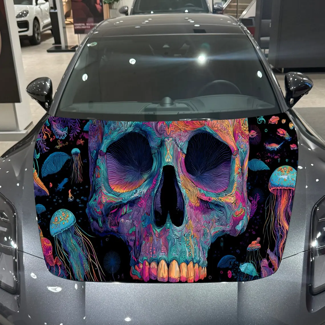 Skull and Green Mushroom Auto Cover Sticker, Waterproof and Self-adhesive Car Hood Decal, Auto Vinyl Wraps, Cool Car Exterior De
Skull and Green Mushroom Auto Cover Sticker, Waterproof and Self-adhesive Car Hood Decal, Auto Vinyl Wraps, Cool Car Exterior De