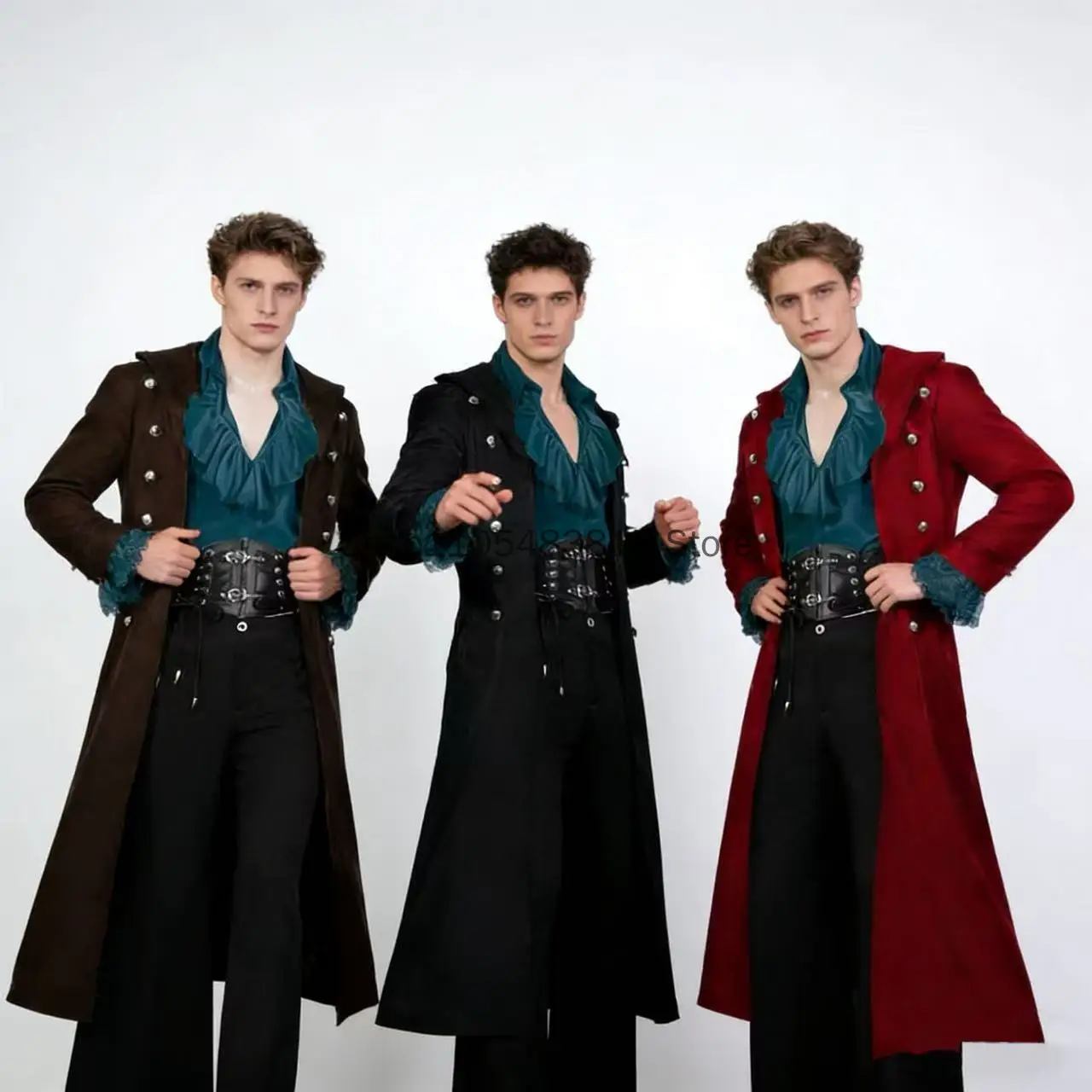 Medieval Steampunk Men's Retro Gothic Jacket Trench Coat Victorian Renaissance shirt Era Uniform Halloween Demon Clothing
Medieval Steampunk Men's Retro Gothic Jacket Trench Coat Victorian Renaissance shirt Era Uniform Halloween Demon Clothing