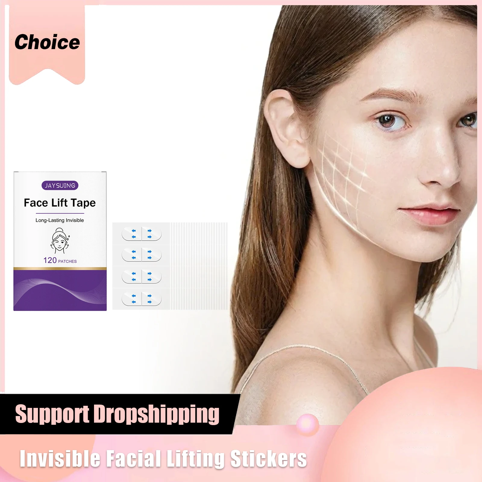 Face Lift Tapes Invisible Facial Lifting Stickers V-Shaped Sagging Skin Double Chin Firming Waterproof Wrinkles Tightening Patch
Face Lift Tapes Invisible Facial Lifting Stickers V-Shaped Sagging Skin Double Chin Firming Waterproof Wrinkles Tightening Patch